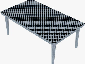 Biały st&oacute;ł do jadalni Rexus Model 3D