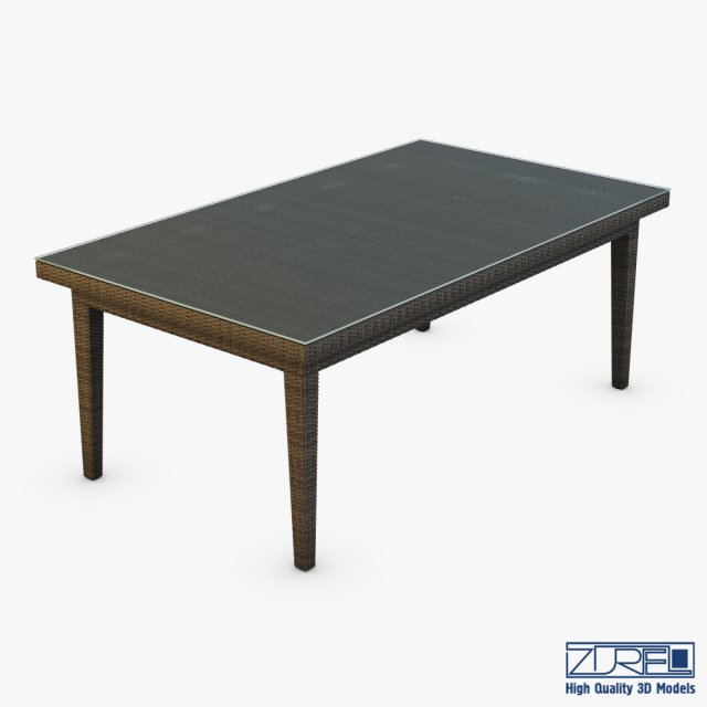 rexus dining table brown 3Dモデル .c4d .max .obj .3ds .fbx .stl .blend 