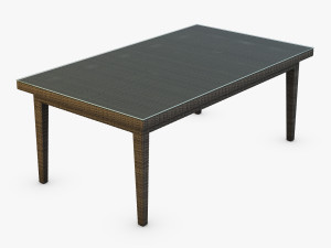 rexus dining table brown 3D Model