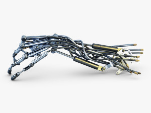robotic hand v 2 3D 모델
