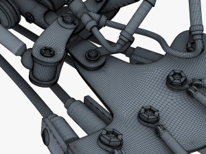 robotic hand v 2 3D 모델