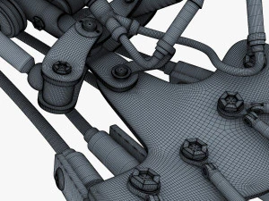 robotic hand v 2 3D Model