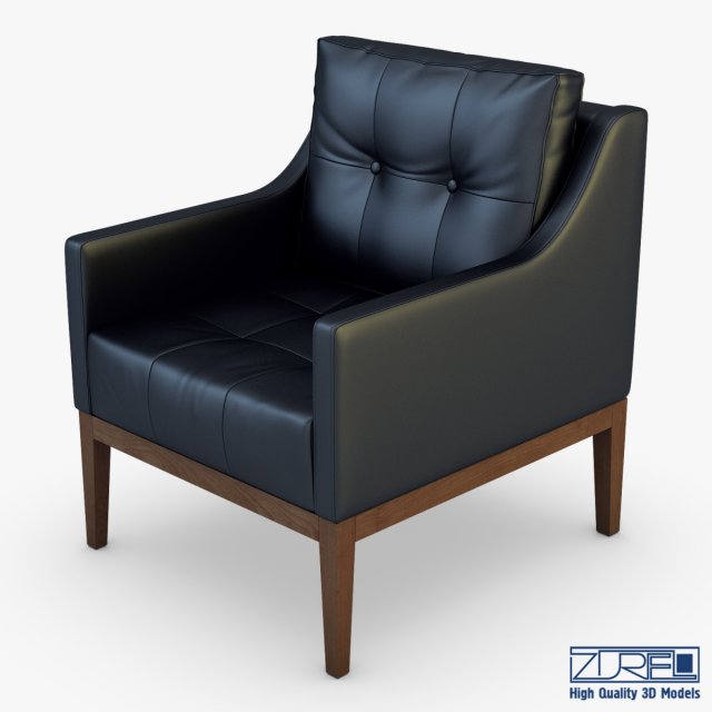 carmen armchair black 3Dモデル .c4d .max .obj .3ds .fbx .stl .blend 