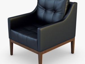 carmen armchair black 3D Модель