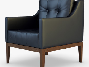 carmen armchair black 3Dモデル