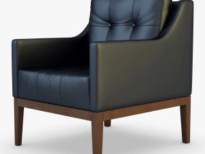 carmen armchair black 3D Model