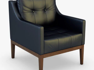 carmen armchair black 3D Model