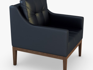 carmen armchair black 3Dモデル