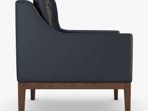 carmen armchair black 3Dモデル