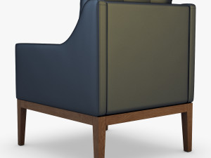carmen armchair black 3Dモデル
