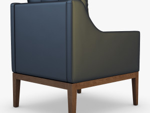 carmen armchair black 3Dモデル