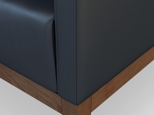carmen armchair black 3Dモデル