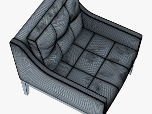 carmen armchair black 3D Model