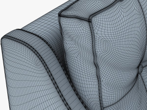 carmen armchair black 3Dモデル