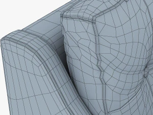 carmen armchair black 3D Model