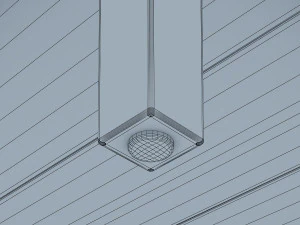 carmen armchair black 3D Model