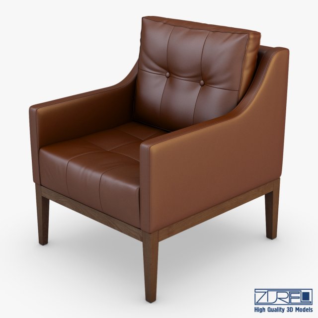 carmen armchair brown 3D Модель .c4d .max .obj .3ds .fbx .stl .blend 
