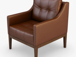 カルメン アームチェア ブラウン 3Dモデル