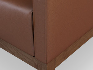 carmen armchair brown 3D Модель