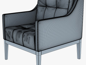 carmen armchair brown 3D Модель