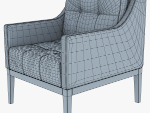 carmen armchair brown 3D Модель