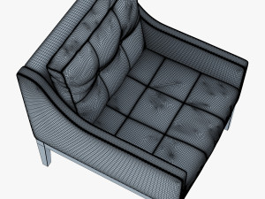 carmen armchair brown 3D Модель