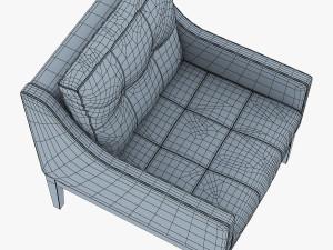 carmen armchair brown 3D Модель