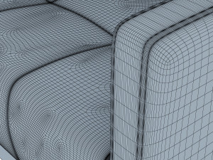 carmen armchair brown 3D Модель