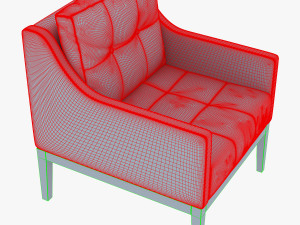 carmen armchair brown 3D Модель