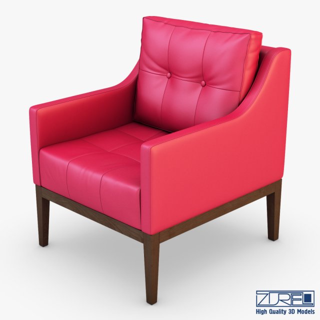 carmen armchair red Modelo 3D .c4d .max .obj .3ds .fbx .stl .blend 