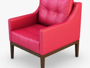 カルメン アームチェア レッド 3Dモデル
