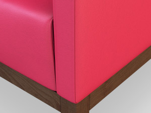 carmen armchair red Modelo 3D