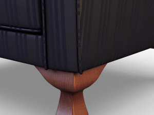 imperatrice armchair black 3D 模型