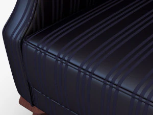 imperatrice armchair black 3D Model