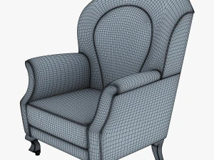 imperatrice armchair black 3D Model