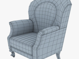 imperatrice armchair black 3D 模型