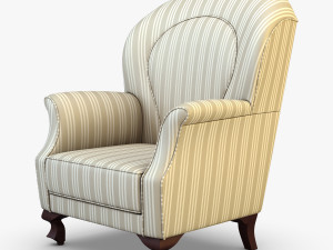 imperatrice armchair white 3D Model