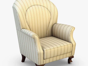 imperatrice armchair white 3D Model