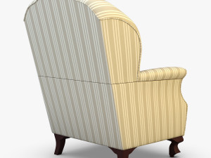 imperatrice armchair white 3D Model