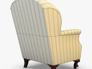 imperatrice armchair white 3D Model