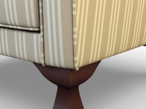 imperatrice armchair white 3D Model