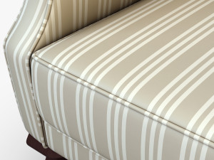 imperatrice armchair white 3D Model