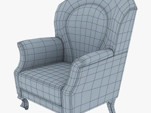imperatrice armchair white 3D Model