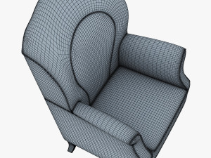 imperatrice armchair white 3D Model