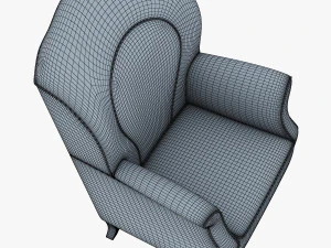 imperatrice armchair white 3D Model