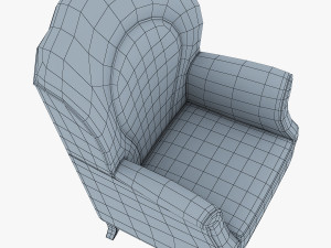 imperatrice armchair white 3D Model