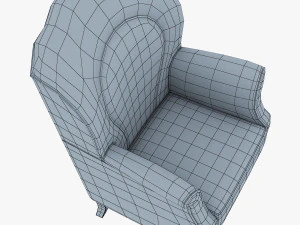 imperatrice armchair white 3D Model