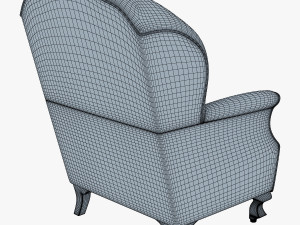 imperatrice armchair white 3D Model