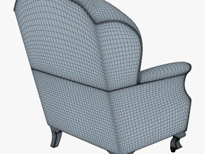 imperatrice armchair white 3D Model