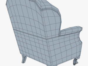imperatrice armchair white 3D Model